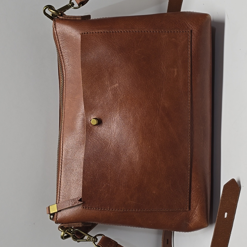 {Madewell} The Transport Leather Crossbody - Cognac Brown - Picture 3 of 15